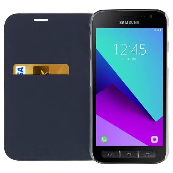 Galaxy Xcover 4 Folio Case Plånbok Clamshell Flip Bokfodral - Blå