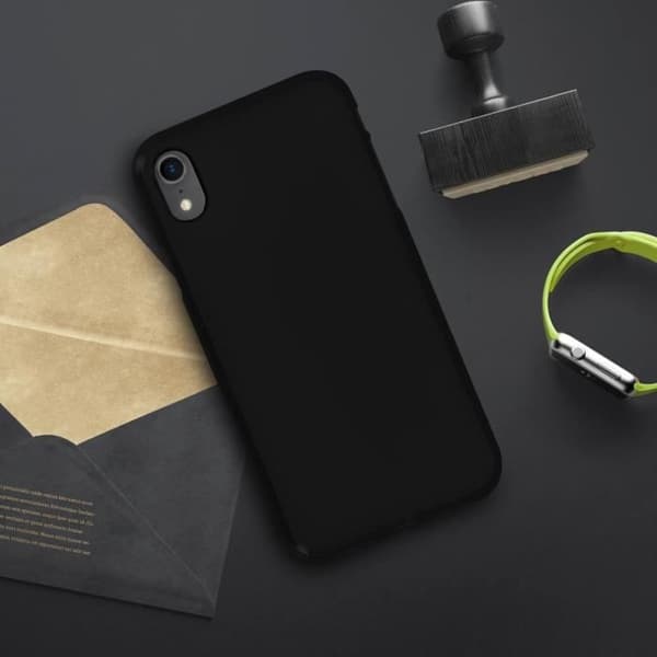 Telefonfodral - Apple - iPhone XR - Mjuk silikongel - Matt effekt - Glänsande kanter