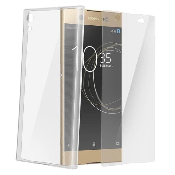 Sony Xperia XA1 Ultra-fodral + skyddspaket i härdat glas