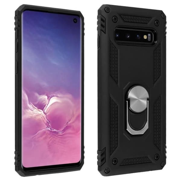 Coque - AVIZAR - Galaxy S10 - Bi-materialer - Stødabsorberende - Forvandlingsbart video-stativ