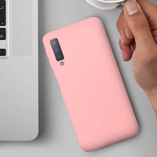 Coque - Samsung - Galaxy A7 2018 - Mjuk Skydd - Repellerande - Ljusrosa