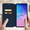 Miniatyrbild 3 av 4: Fodral för Samsung Galaxy S10 Lite - AVIZAR - Folioväska - Ekoskinn - Ställfunktion - Blå