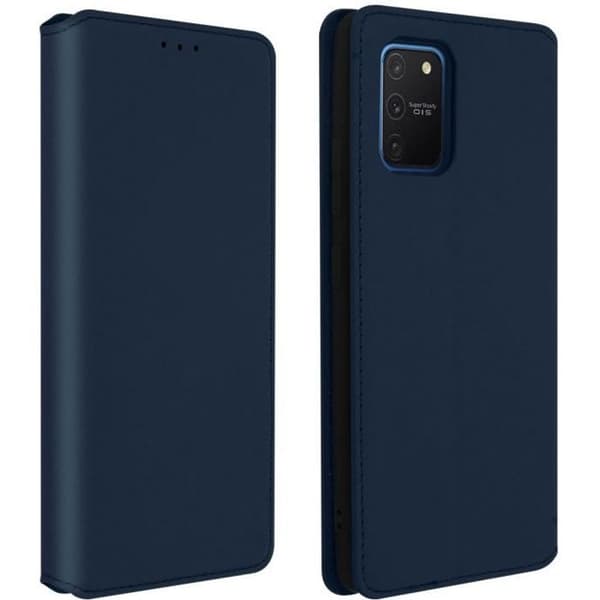 Fodral för Samsung Galaxy S10 Lite - AVIZAR - Folioväska - Ekoskinn - Ställfunktion - Blå