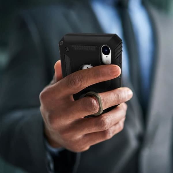 Coque iPhone XR - AVIZAR - Bi-material - Rigid och Mjuk - Video Stöd - Svart