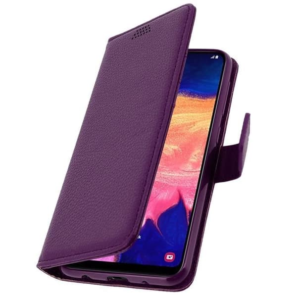 Hus för Samsung Galaxy A10 - AVIZAR - Foliofodral - Ekologiskt läder - Videoställning - Lila