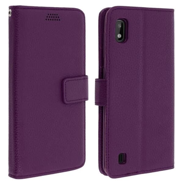 Hus för Samsung Galaxy A10 - AVIZAR - Foliofodral - Ekologiskt läder - Videoställning - Lila