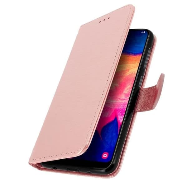 Hölster för Samsung Galaxy A10 - AVIZAR - Plånboksfodral Rose Gold - Silikon Gel - Videostöd - Magnetisk