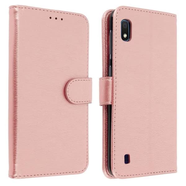 Hölster för Samsung Galaxy A10 - AVIZAR - Plånboksfodral Rose Gold - Silikon Gel - Videostöd - Magnetisk
