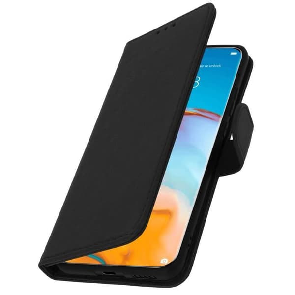 Étui Huawei P40 Pro - AVIZAR - Heltäckande Fodral - Korthållare - Stödfunktion - Svart Gel Silikon
