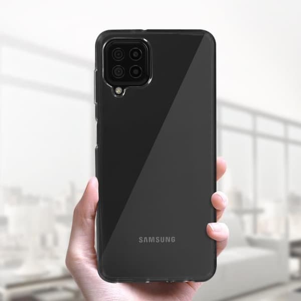 Fodral - AKASHI - Samsung Galaxy A22 4G - Gel silikon - Tunt - Lätt - Transparent Vit