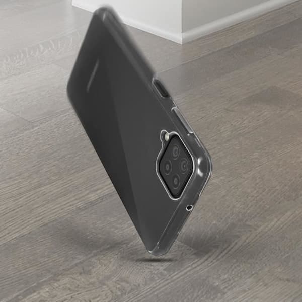 Fodral - AKASHI - Samsung Galaxy A22 4G - Gel silikon - Tunt - Lätt - Transparent Vit