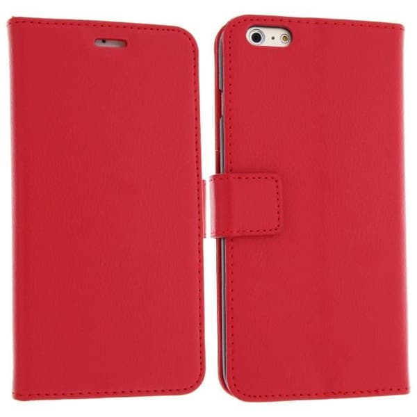 iPhone 6 Plus/6s Plus Fodral - Avizar - Röd - Ekologiskt läder - Mjuk skal - Magnetisk stängning