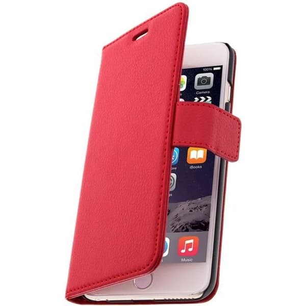 iPhone 6 Plus/6s Plus Fodral - Avizar - Röd - Ekologiskt läder - Mjuk skal - Magnetisk stängning