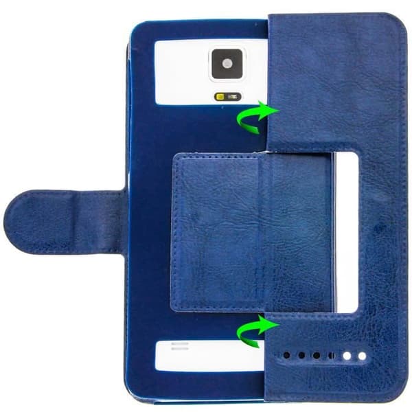 Smartphonefodral - Universell - Mörknatt - Ekoleder - Kompatibel 3,8 till 4,3 tum - Mjuk