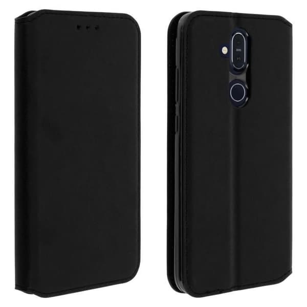 Hölster - Nokia - 8.1 - Ekoleder - Kortfäste - Stödfunktion - Svart