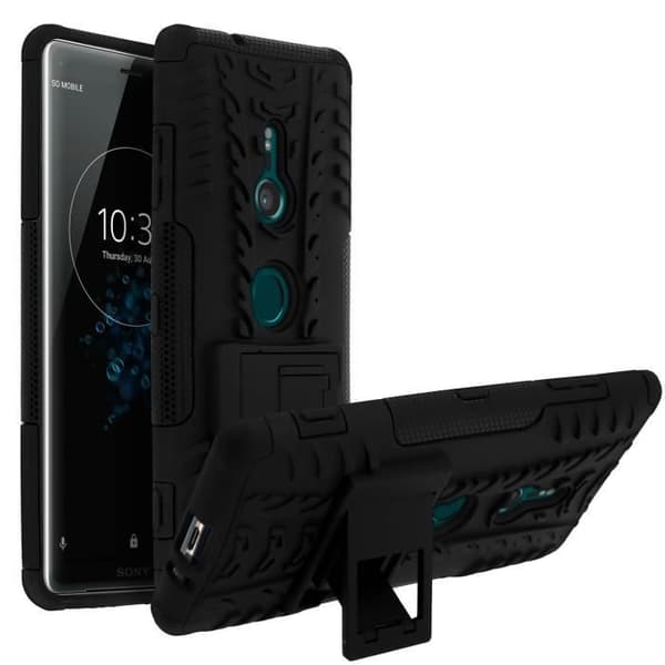 Coque - Sony - Xperia XZ3 Plus - Stötsäker - Silikon och Polykarbonat - Inbyggt stöd