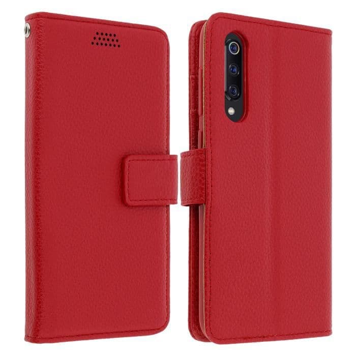Xiaomi Mi 9 SE Cover Folio Plånboksfodral Soft Touch Videoställ Röd Röd