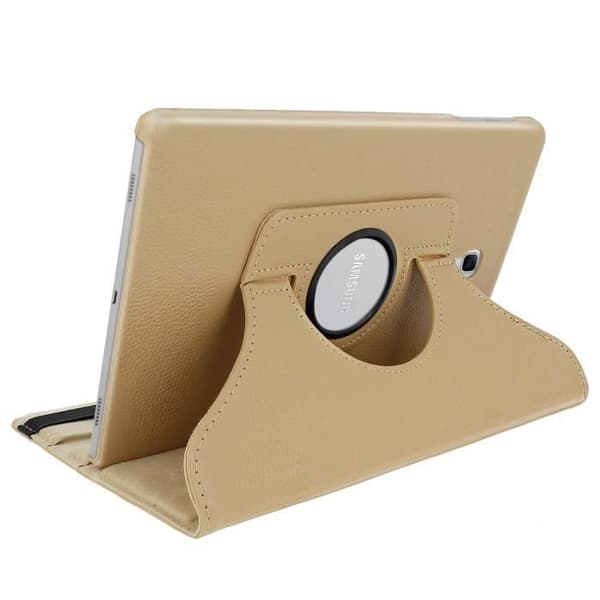Hus - AVIZAR - Samsung Galaxy Tab A 10.5 - Ekologiskt läder - 360° Stöd - Gul