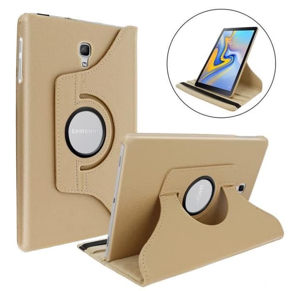 Hus - AVIZAR - Samsung Galaxy Tab A 10.5 - Ekologiskt läder - 360° Stöd - Gul