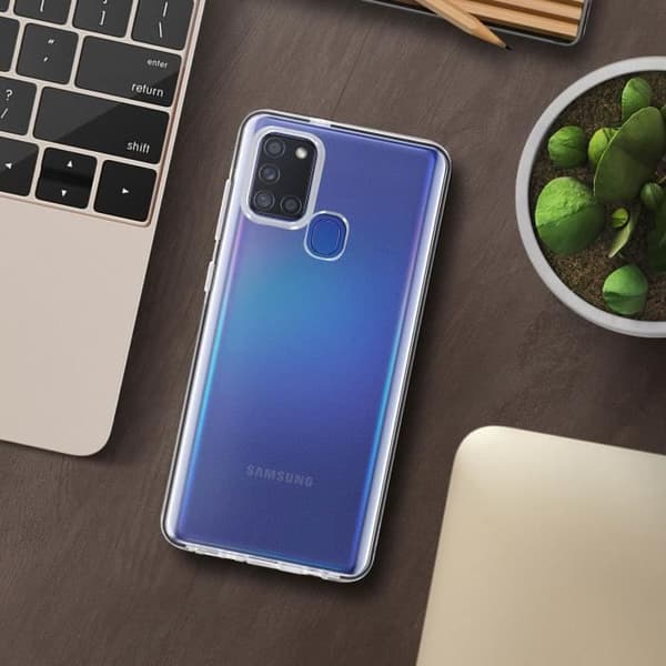 Fodral till Samsung Galaxy A21s styvt stötsäkert förstärkt Contour Akashi Transparent