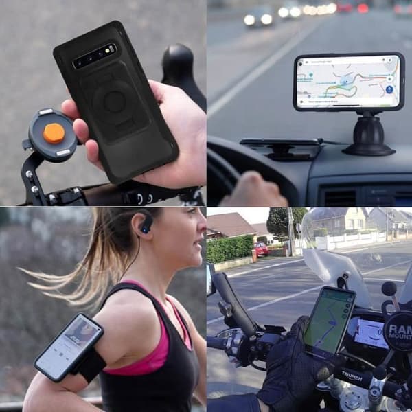 Fitclic Neo Tigra Sport Magnetic and Mechanical Galaxy S10 Fodral Transparent Vit