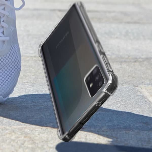 Fodral - AKASHI - Samsung Galaxy A51 5G - Mjuk - Transparent - Stötsäker förstärkta hörn