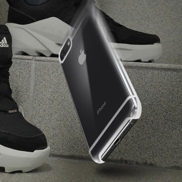 Coque iPhone SE / 8 / 7 - Akashi - Hård - Antiglid - Färgad kant - Vit