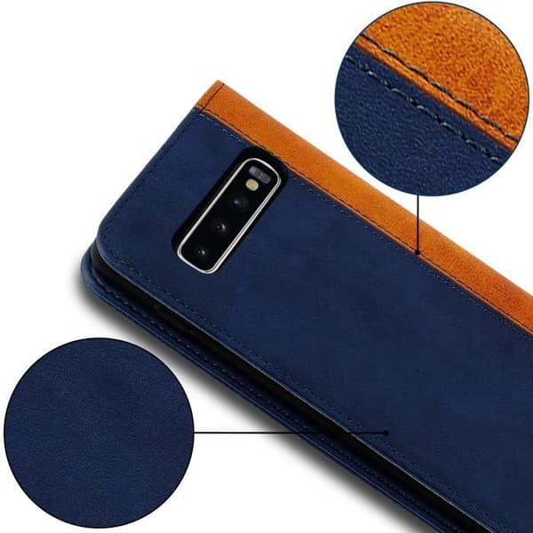 Hus Galaxy S10 - AVIZAR - Folio-fodral - Ekologiskt läder - Kortförvaring - Ställfunktion