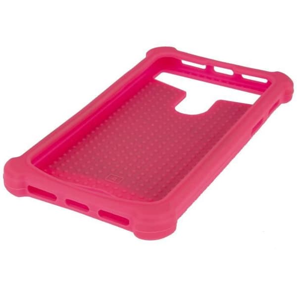 Universell Smartphone-fodral - Fuschia - Silikongel - Stötskydd - 5,3 till 5,5 tum