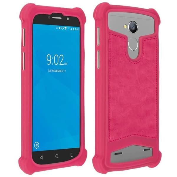 Universell Smartphone-fodral - Fuschia - Silikongel - Stötskydd - 5,3 till 5,5 tum