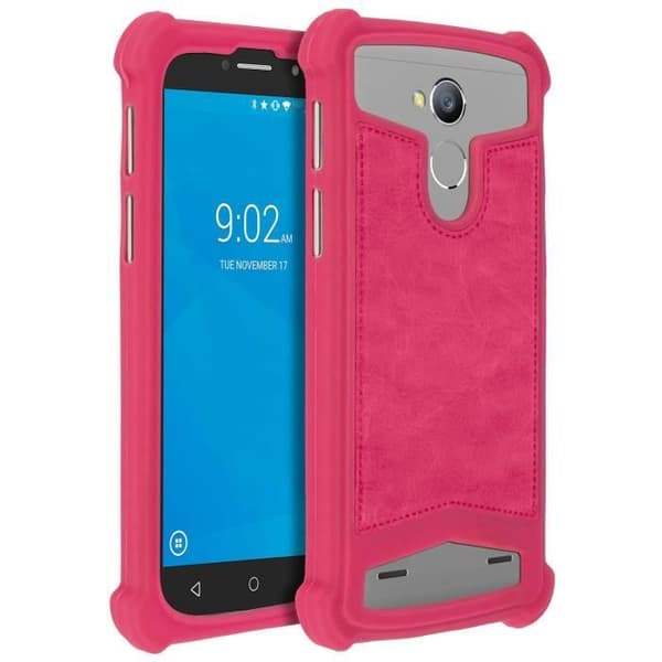 Universell Smartphone-fodral - Fuschia - Silikongel - Stötskydd - 5,3 till 5,5 tum