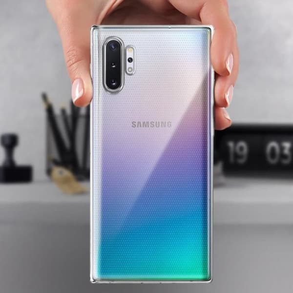 Coque - AVIZAR - Galaxy Note 10 Plus - Silikon Gel - Ultra tunn - Transparent