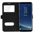 Miniatyrbild 3 av 4: Hölster för Samsung Galaxy S8 - AVIZAR - Dubbel Fönster Etui - Silikongel - Svart - Mjuk
