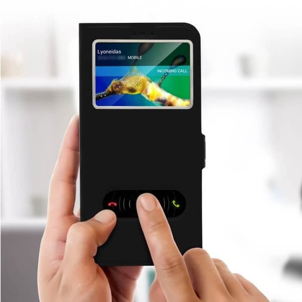 Huawei Mate 20 lite dubbelfönsterfodral skal Silikonskal - Svart Svart