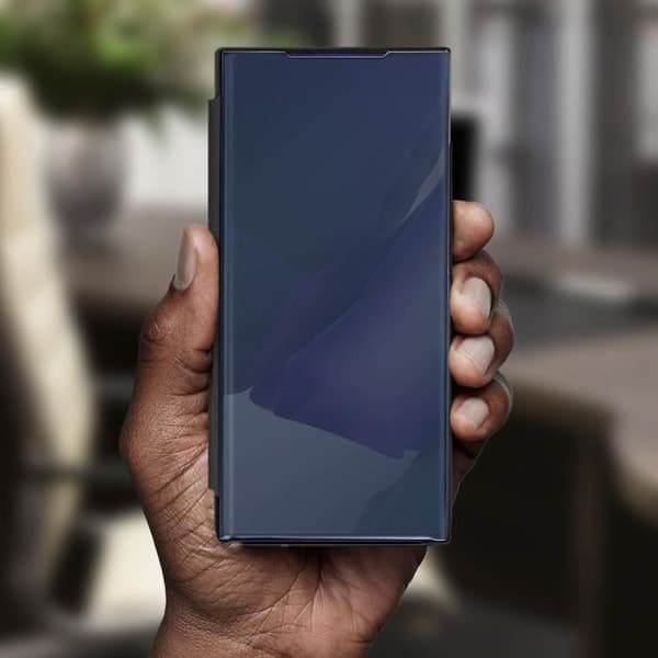 Fodral för Samsung Galaxy Note 20 Ultra - AVIZAR - Spegelöppning - Videostativ - Svart