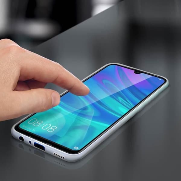 Skyddsfodral och film - Huawei - P Smart 2019 / Honor 10 Lite - Silikon gel - Härdat glas - Svart
