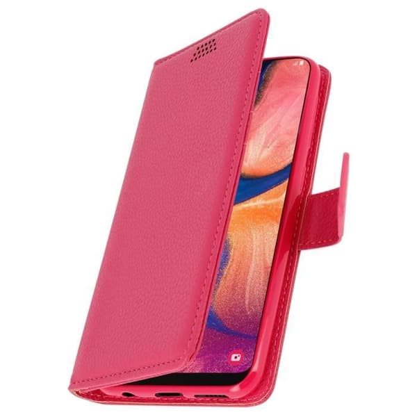 Hölster för Samsung Galaxy A20e - AVIZAR - Fodral Folio Plånbok - Ekoleather - Videostöd - Rosa