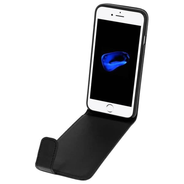 Vertical Flip Case iPhone 7 och iPhone 8 - Skydd Svart