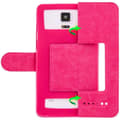 Miniatyrbild 4 av 4: Smartphonefodral - Universell - Rosa - Ekoskinn - Kompatibel 5,5 till 6 tum - Stöd-funktion