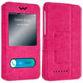 Miniatyrbild 1 av 4: Smartphonefodral - Universell - Rosa - Ekoskinn - Kompatibel 5,5 till 6 tum - Stöd-funktion