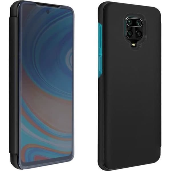 Hus - AVIZAR - Xiaomi Redmi Note 9 Pro/9 Pro Max - Genomskinlig Fodral - Videostöd - Svart