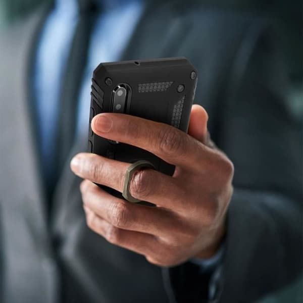 Bakskydd - Huawei - P30 - Bi-material - Inbyggd videostöd - Svart