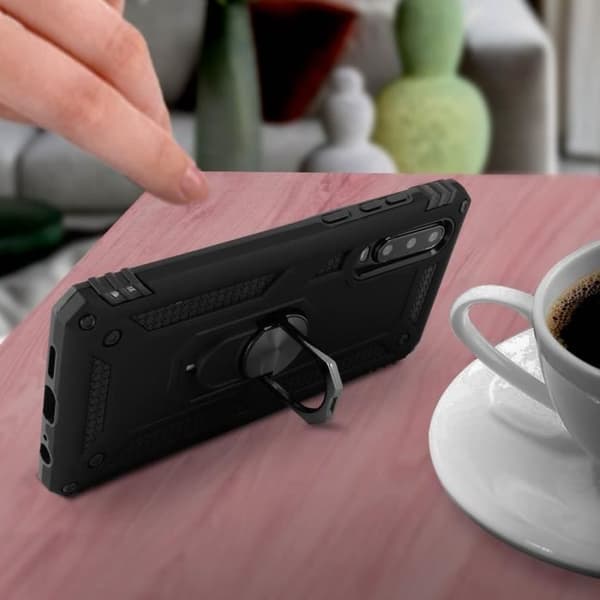 Bakskydd - Huawei - P30 - Bi-material - Inbyggd videostöd - Svart