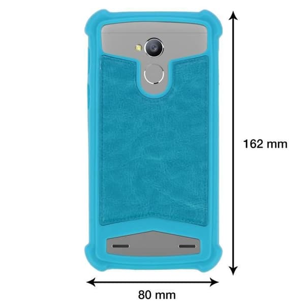 Smartphonefodral - AVIZAR - Universal - Silikongel - Stötsäkert skydd - Lädereffekt