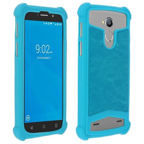 Smartphonefodral - AVIZAR - Universal - Silikongel - Stötsäkert skydd - Lädereffekt