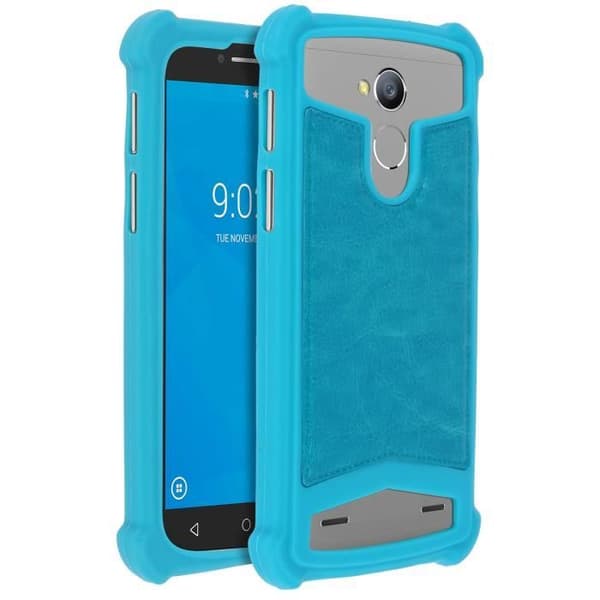 Smartphonefodral - AVIZAR - Universal - Silikongel - Stötsäkert skydd - Lädereffekt