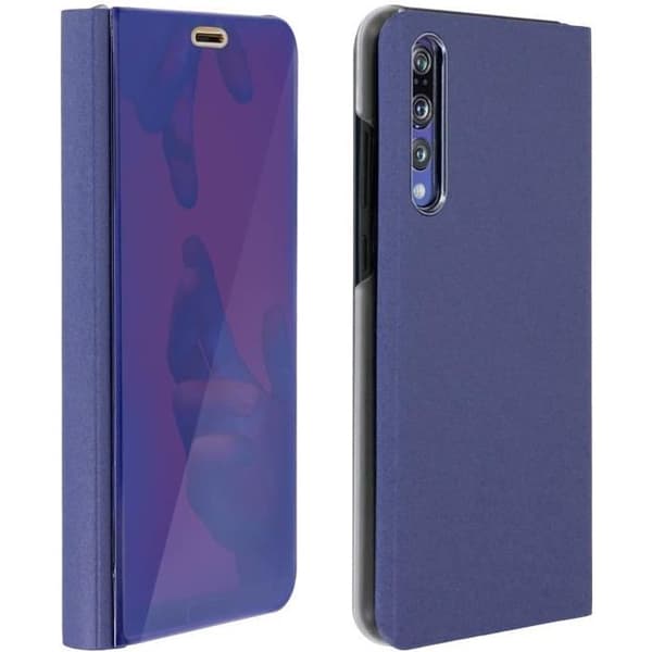 Housse - Huawei - P20 Pro - Etui Miroir - Coque Rigide - Funktion Ställ - Blå Natt
