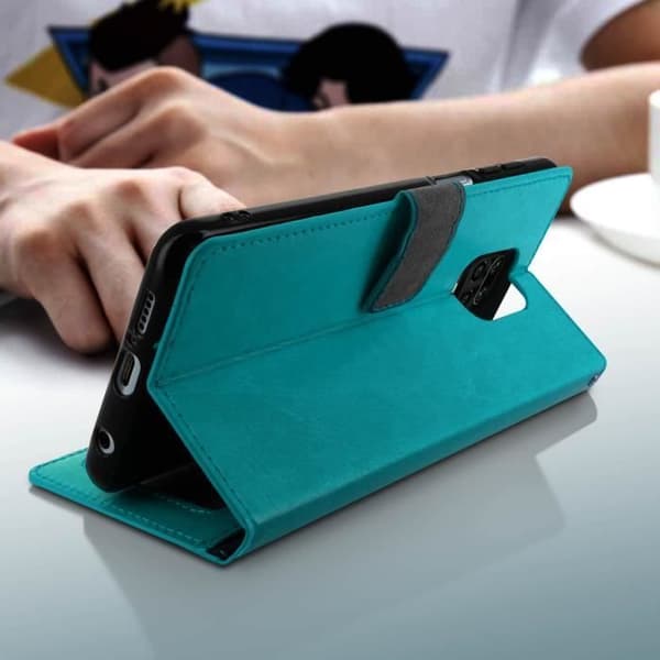 Housse - AVIZAR - Xiaomi Redmi Note 9S/9 Pro/9 Pro Max - Vintage Blå - Mjuk Skal - Magnetisk