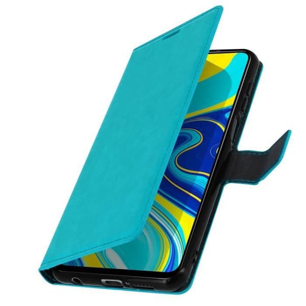 Housse - AVIZAR - Xiaomi Redmi Note 9S/9 Pro/9 Pro Max - Vintage Blå - Mjuk Skal - Magnetisk