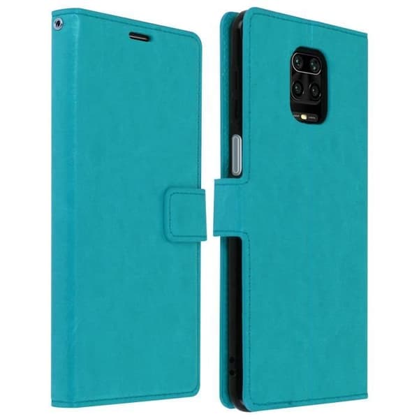 Housse - AVIZAR - Xiaomi Redmi Note 9S/9 Pro/9 Pro Max - Vintage Blå - Mjuk Skal - Magnetisk